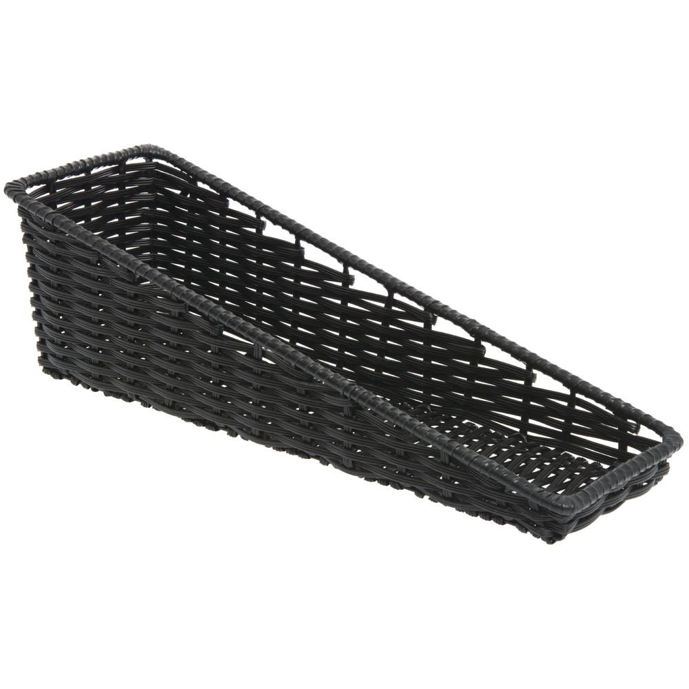 HUBERT® Black Tapered Storage Basket - 7 1/2"L x 24"D x 1 1/2" to 7"H
