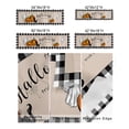 thumbnail image 2 of Curtain Valance for Windows Halloween Orange Pumpkin Ghost Face Black Cat Kitchen Valances Rod Pocket Short Curtains,Trick or Treat Black Buffalo Check Window Treatment Panel for Living Room 60x18in, 2 of 7
