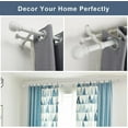 thumbnail image 3 of Double Curtain Rod 84 to 120 inch, Adjustable 1 inch Double Drapery Rod Rods for Windows and Doors with Ball Round Finials and Premium Aluminum Brackets Set(84-120",Matte White), 3 of 14