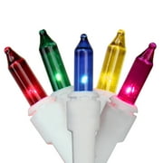150 Mini-couleurs mignonnes mini-feux de Noël Icicle - Fil blanc de 8,5 pieds
