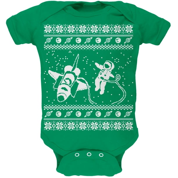 Astronaut In Space Ugly Christmas Sweater Green Soft Baby One Piece 0 3 Months Walmart Com Walmart Com Astronaut In Space Ugly Christmas Sweater Green Soft Baby One Piece 0 3 Months Walmart Com Walmart Com