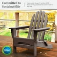 thumbnail image 3 of DuroGreen Adirondack Chairs Made With All-Weather Tangent lumber, Set of 4, Oversized, High End Classic Patio Furniture for Porch, Lawn, Deck, or Fire Pit, No Maintenance, USA Made, Chocolate, 3 of 7