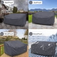 thumbnail image 6 of FLASHLUMI Heavy Duty Waterproof Outdoor Patio Sofa Cover, Windproof UV Resistant Furniture Protector with Buckles & Drawstring, Light Gray, 54"x37"x35", 6 of 6