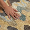 thumbnail image 3 of Addison Rugs Mayfield Premium Machine Washable Transitional Abstract Gold Round Rug, 8' x 8', 3 of 8