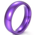 thumbnail image 2 of Perfectly Purple Ring Mens Womens Stainless Steel Majestic Wedding Band 6mm Fantasy Forge Jewelry, 2 of 3