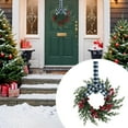 thumbnail image 2 of Mini Christmas Wreaths with Bow Ribbon, Small Kitchen Cabinet Wreaths for Windows, Doors, Chairs, Fireplace, Table Centerpiece, Indoor & Outdoor Holiday Decor valentines day decorations, 2 of 4