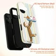 thumbnail image 4 of Cute Curious Monkey Ice Cream Sundae Phone Case, Retro Striped Dessert Design Protective Cover for iPhone 16 15 14 13 12 11 Pro Max Plus Mini, 4 of 6