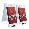 thumbnail image 2 of Valentines Day Gifts  24" x 36" Double Sided A-Frame Sidewalk Sign, Includes 2 Plastic Inserts | Foldable Portable White Signicade Sandwich Board Signs, 2 of 5