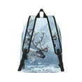 thumbnail image 2 of Yiaed Winter Reindeer In Snowy Mountains Print Backpack, Premium Laptop Backpack, Travel Backpack for Women, Lightweight Backpacks, Comfortable Back Pack-Medium, 2 of 7