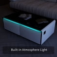 thumbnail image 3 of Modern Smart Coffee Table with Built-in Fridge, Bluetooth Speaker, Wireless Charging Module, Touch Control Panel, Power Socket, USB Interface, Outlet Protection, Atmosphere light, and More, 3 of 18