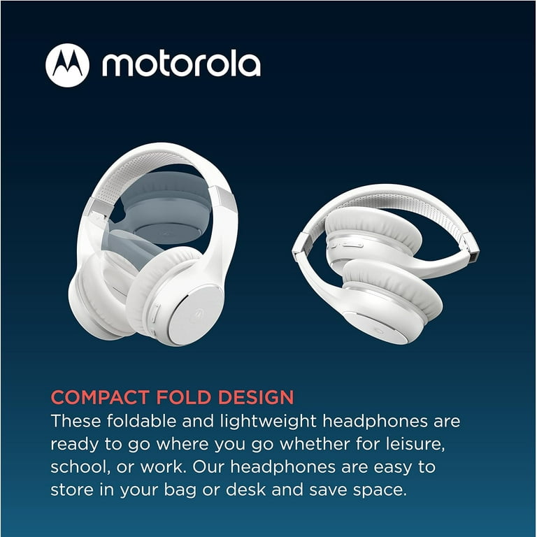 Motorola PULSE ESCAPE XT220 WHT Bluetooth Wireless Headphones with
