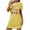Yellow, variant on JIUKE Womens Nightgown Short Sleeve Crewneck Nightwear Printed Nightshirt Dress Loose Soft Pullover Nightdress