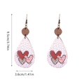 DYWADE Jewel Ladies Earrings Leopard Print Love Drop Earrings Leather