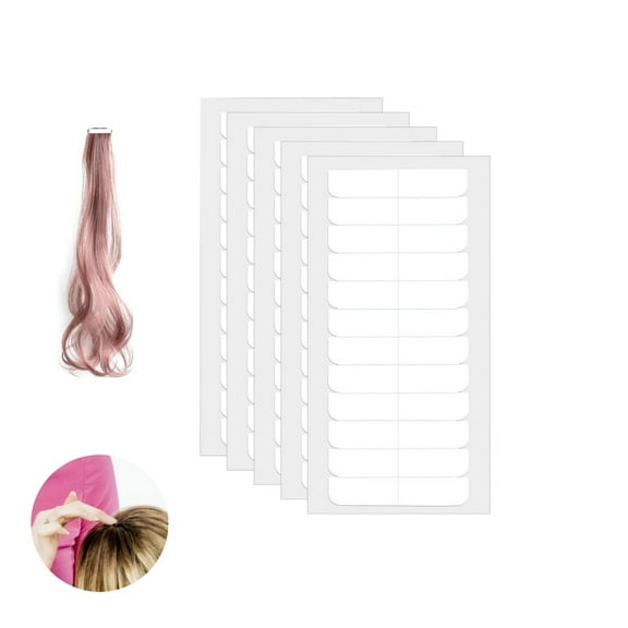 QZS Waterproof Hair Adhesive Tape,1.57x0.3inch Adhesive Replacement Tape,White Durable Hair Extension Supplies for Home Use