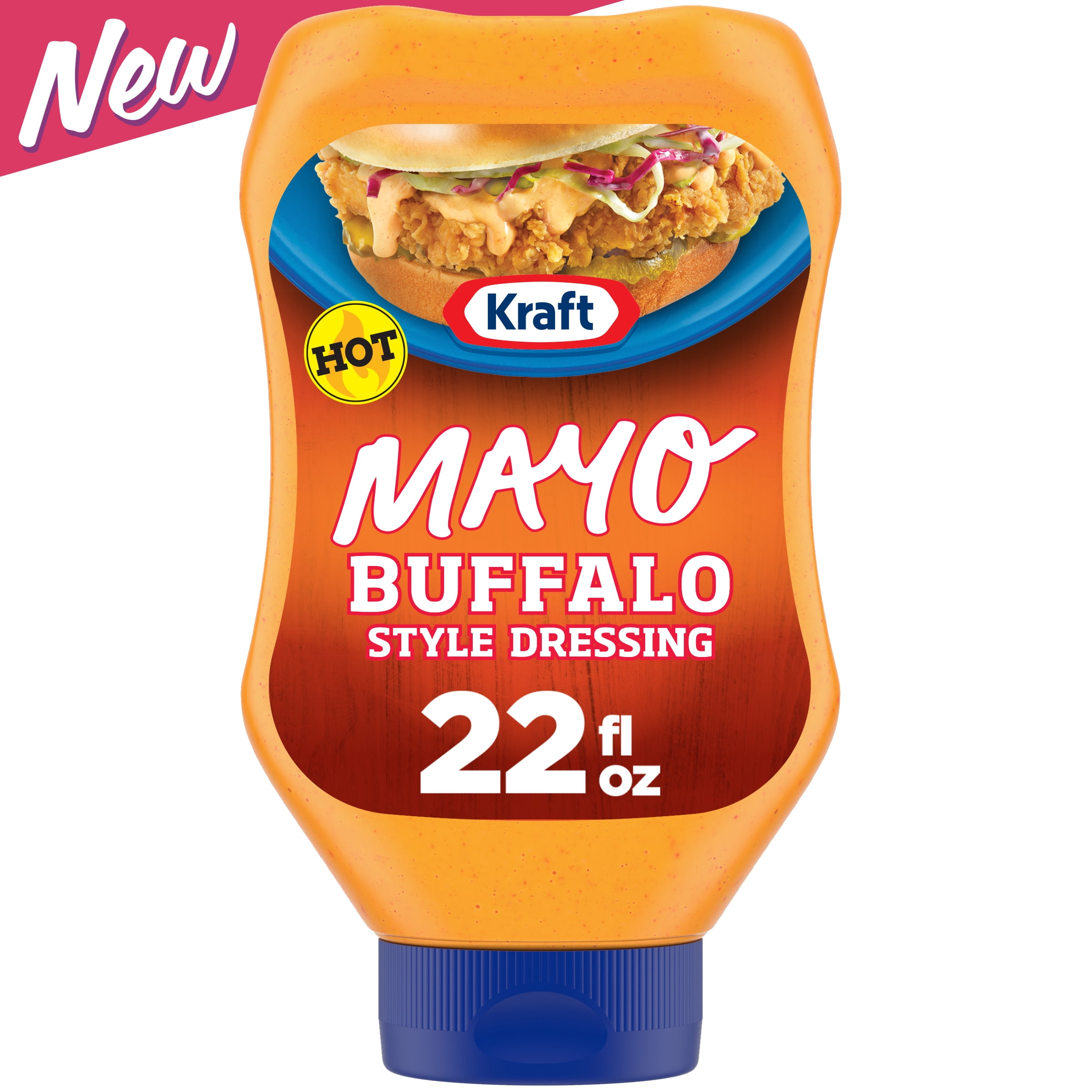 Kraft Mayo Buffalo Style Spicy Mayonnaise Dressing, 22 fl oz Bottle