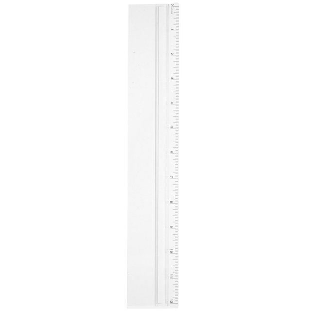 HLONK Clear Ruler Plastic Math Scale Ruler Transparent Straight Ruler Magnifying Ruler Drafting Ruler