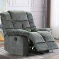 thumbnail image 2 of Bonzy Home Recliner Chair Breathable Fabric Reclining Chair Manual Sofa for Living Room, Gray, 2 of 9