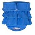 thumbnail image 1 of Washable Dog Diapers, Highly Absorbent Dog Diapers for Female Dogs, Dog Dresses for Dogs in Heat, Period, Incontinence, or Excitable Urination (Small, Blue, 1 of 9
