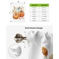 thumbnail image 6 of Orange White Pumpkins Fall Tie Up Curtains for Kitchen Bathroom Bedroom Windows 45 Inch Length, Maple Leaf Autumn Harvest Balloon Drape Curtains Shade Rod Pocket Drapery Curtain Panel, 34"x45", 6 of 7