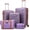 Purple, variant on Expandable Luggage Sets 5 count, Hard Case Suitcase Set with Spinner Wheels,22x14x9 Airline Approved Carry ,Lightweight Durable Suitcase with TSA Lock (Red)