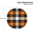 thumbnail image 3 of Bingfone Vintage Orange Plaid Leather Drinks Coasters With Set Of 6,Suitable For Home Kitchen,Coffee Cup Coasters Home Gift, 3 of 9