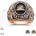 thumbnail image 6 of Personalized Custom Class Rings Sterling Silver Rings Class Rings for Women High School Cubic Zirconia Birthstone Women's Class Rings Graduation Rings for Women 2024 Size 5-15 Gold Plated Class Rings, 6 of 9