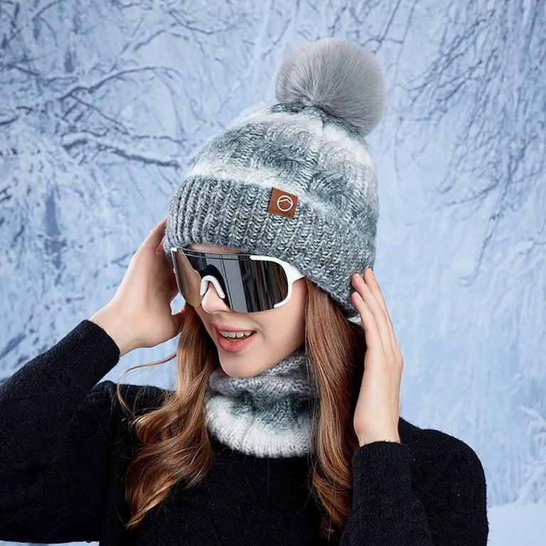 Women Grey Black Winter Peruvian Cover Ears Beanie Hat Ear Flaps Sherpa Snow Women Winter Peruvian Cover Ears Beanie Hat Ear Flaps Sherpa  main image 2
