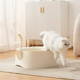 thumbnail image 3 of Michu Macaron High Edge Open Style Extra Large Cat Litter Box, Scoop Included, 3 of 9