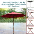 thumbnail image 5 of Covered Living 9ft Umbrella Replacement Canopy 6 Ribs in Red (Canopy Only), 5 of 7