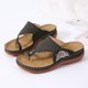 thumbnail image 5 of Amzcrzy Zapatos de mujer,Zapatos de mujer,Zapatillas de mujer, Pantuflas de cuña informales de verano para mujer, con punta redonda, flores y tacón medio, talla grande Sandalias Mujer Zapatillas De C, 5 of 6