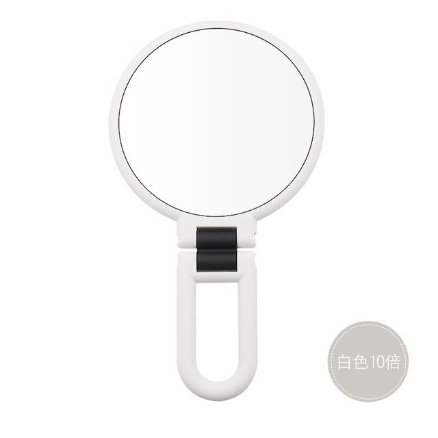 Espejo de maquillaje giratorio de doble cara con aumento de 10x: espejo moderno para viajar o colgar en el baño, giratorio de 360°