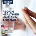 thumbnail image 4 of Freeda Biotin 10,000 mcg (10 mg) | Hair, Skin & Nails Support | Tiny Tablets | Vegan, Kosher, Gluten Free | 100 Tablets, 4 of 7