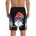 thumbnail image 5 of Cauagu Gnome Independence Day Print Pajama Bottoms for Men Sleep Pajama Shorts Elastic Waistband Sleep Pajama Short Men's PJ Shorts -4X-Large, 5 of 6