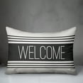 thumbnail image 2 of Creative Products Welcome Farmhouse Stripes Charcoal 14x20 Indoor / Outdoor Pillow, 2 of 2