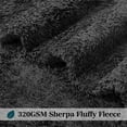 thumbnail image 4 of PAVILIA Sherpa Throw Blanket For Couch Sofa, Black Fluffy Warm Plush Blanket for Bed, Cozy Super Soft Lightweight Throw, Fuzzy Decorative Blanket, All Season Home, 50x60, 4 of 9