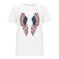 thumbnail image 4 of Elvqul 4th of July Shirts for Men Patriotic Independence Pullover Round Neck T Shirts White Short Sleeve Fashion Mens Shirts Star, 4 of 5