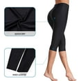 thumbnail image 4 of Women Swim Pants High Waisted Swim Capris Solid Swimming Leggings, 4 of 7