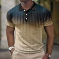 thumbnail image 4 of Birdeem T-Shirt Blouse pour Hommes Décontracté Imprimé à Manches Courtes Col Rabattu Boutons Fente Latérale Hauts, 4 of 10