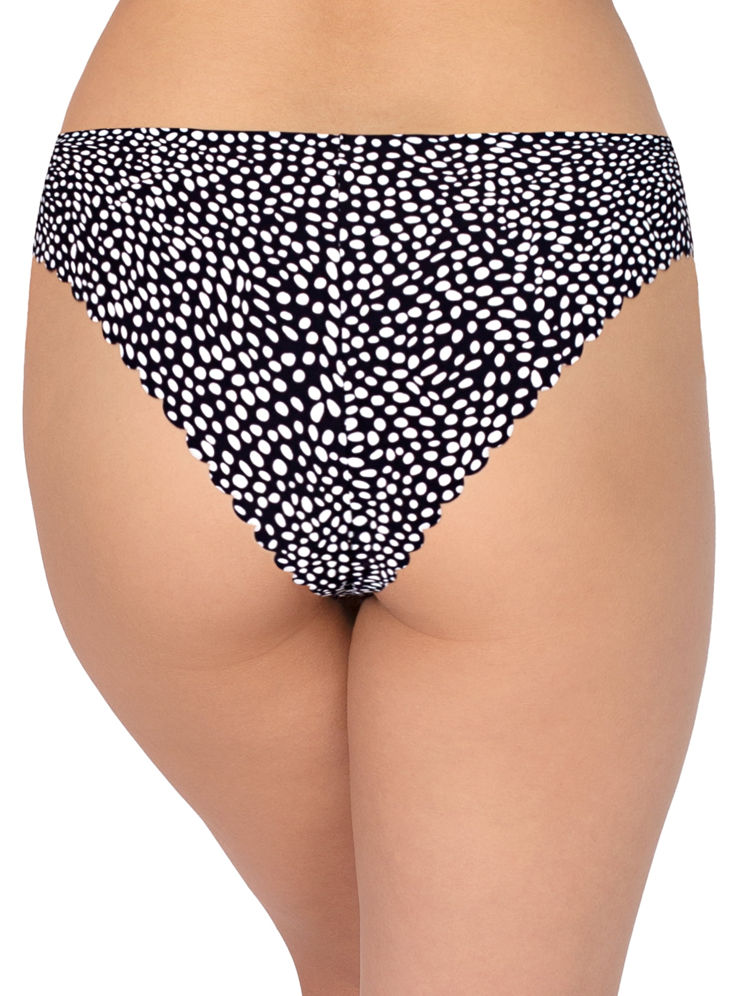 Secret Treasures Cheeky Polka Dots Texture Leopard Print Stretchy Panty (Women's) 3 Pack
