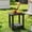 Black, variant on Ayaya 2-Tier Adirondack Side Table, 19" Solid Wood Square End Table, Outdoor Patio Table for Living Room, Porch, Poolside – Weather Resistant Black