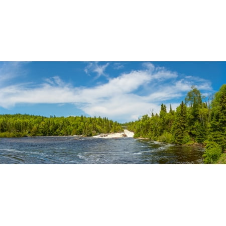 - Waterfall on Aguasabon River at Terrace Bay Beach on the North Shore of Lake Superior Ontario Canada Poster Print