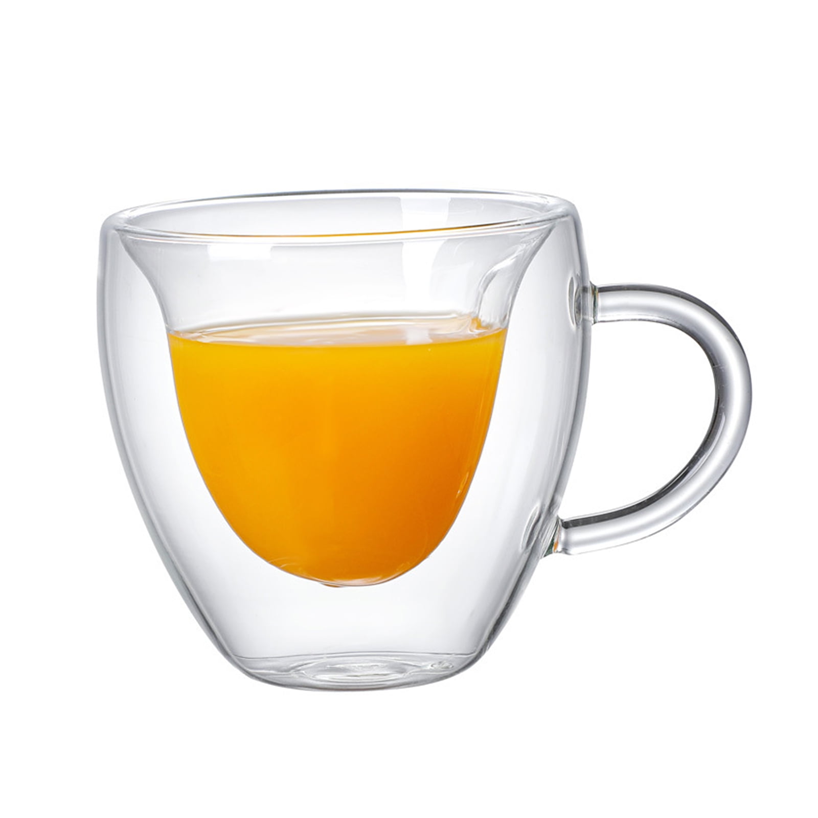 Monfince Clear Glass Cup, Transparent Cup, Glass Coffee Cup, Home Glass Mug  For Juice, Soda, Ice Coffee, Tea