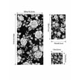 thumbnail image 4 of Black Rose Towel Set of 3, Soft Microfiber Bath Towels, Hand Towel, Washcloths, Vintage Pastoral Botanical Floral Leaves Vines Quick-Dry Absorbent Towels for Bathroom Kitchen Hotel Beach Gym Spa, 4 of 7