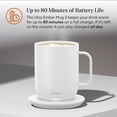 thumbnail image 3 of Taza inteligente con control de temperatura Ember 2 Taza de café calentada controlada por aplicación de 14 onzas con duración de batería de 80 minutos y diseño mejorado Blanco, 3 of 9