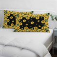 thumbnail image 4 of Sunflower Black Body Pillow Cover, Pillowcase Protectors with Zipper, Breathable Decorative Throw Pillow Case Cover, Watercolor Floral Vintage Farmhouse Pillow Shams for Couch Sofa 24x36Inch, 4 of 8