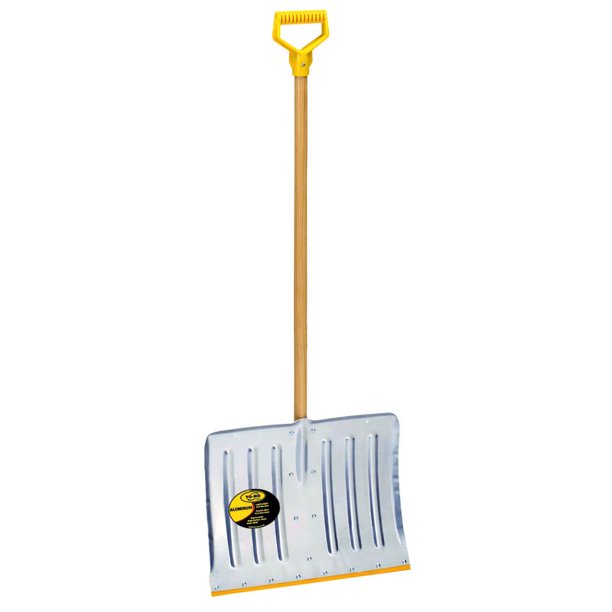 Yeoman & Company Aluminum Snow Shovel, 15" x 18" Blade, 36" Wood Handle, 1 Each