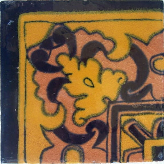 4.2x4.2 Murcia Corner Talavera Mexican Tile, Set of 9 pcs