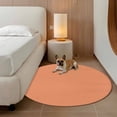 thumbnail image 3 of Pure Tangerine Round Area Rug 7 FT, Non Slip Living Room Area Carpet, Simple Solid Color Washable Soft Circular Rug Non-Shedding Floor Carpet for Bedside Office Play Room Classroom, 3 of 9