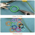 thumbnail image 4 of Uxcell Split Keychain Rings 10Pack Round Flat Key Holder with Open Jump Ring, Blue, 4 of 5