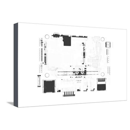 CPU Main Board 3D Rendered White Transparent Stretched Canvas Print Wall Art By (Best Cpu For 3d Rendering)